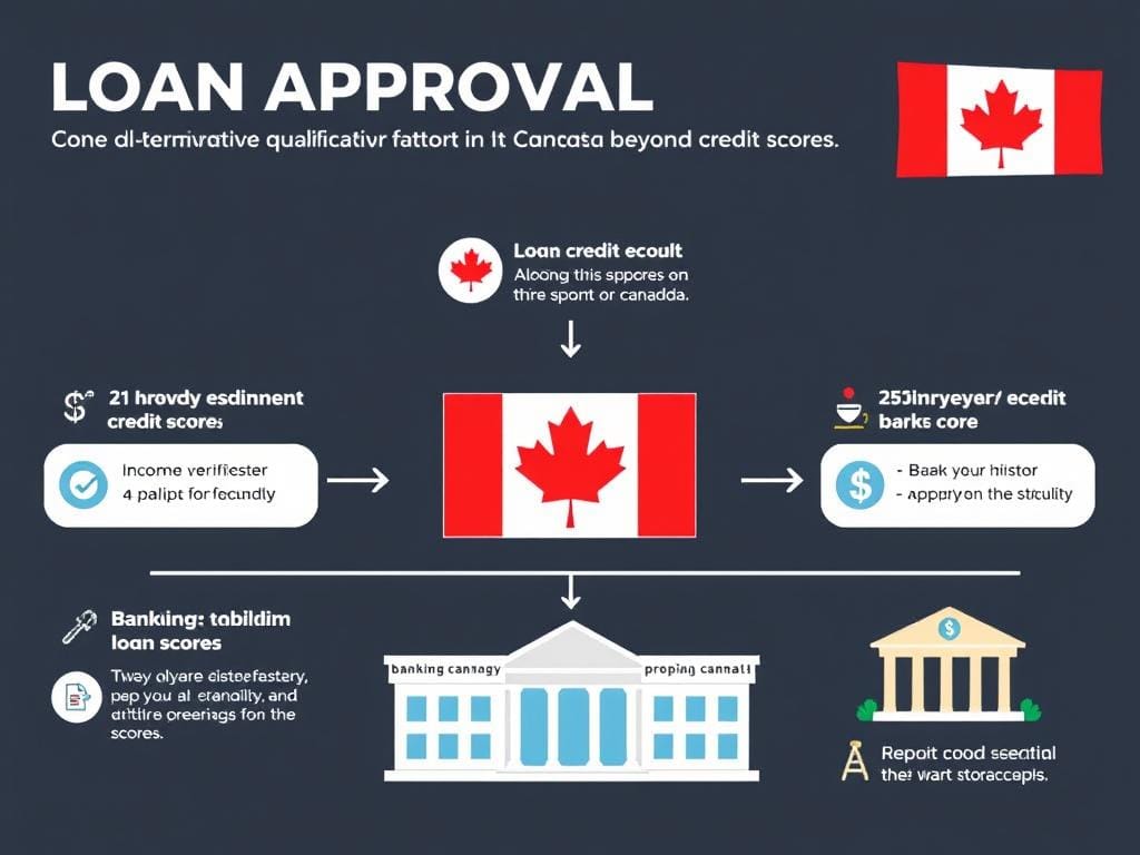 Canadian loan approval process flowchart showing alternative qualification factors
