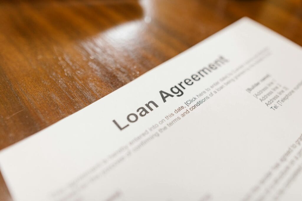 Loan agreement document close-up - top online installment loans in Canada
