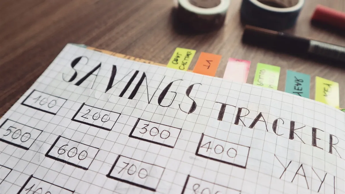 Planning monthly payments on a 2500 loan with a savings tracker
