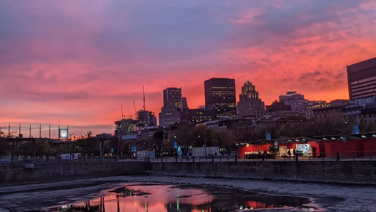 Montreal Old Port at sunset - a 750 loan is available to borrowers across Canada