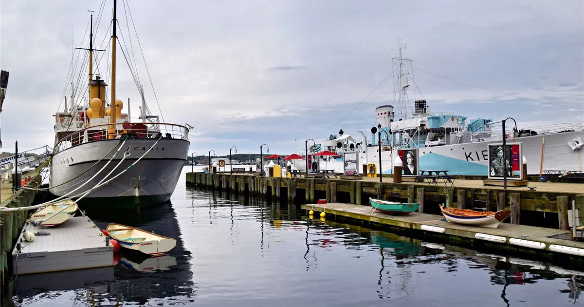 Halifax waterfront pier with museum ships - installment loans Nova Scotia borrowers compare across the province