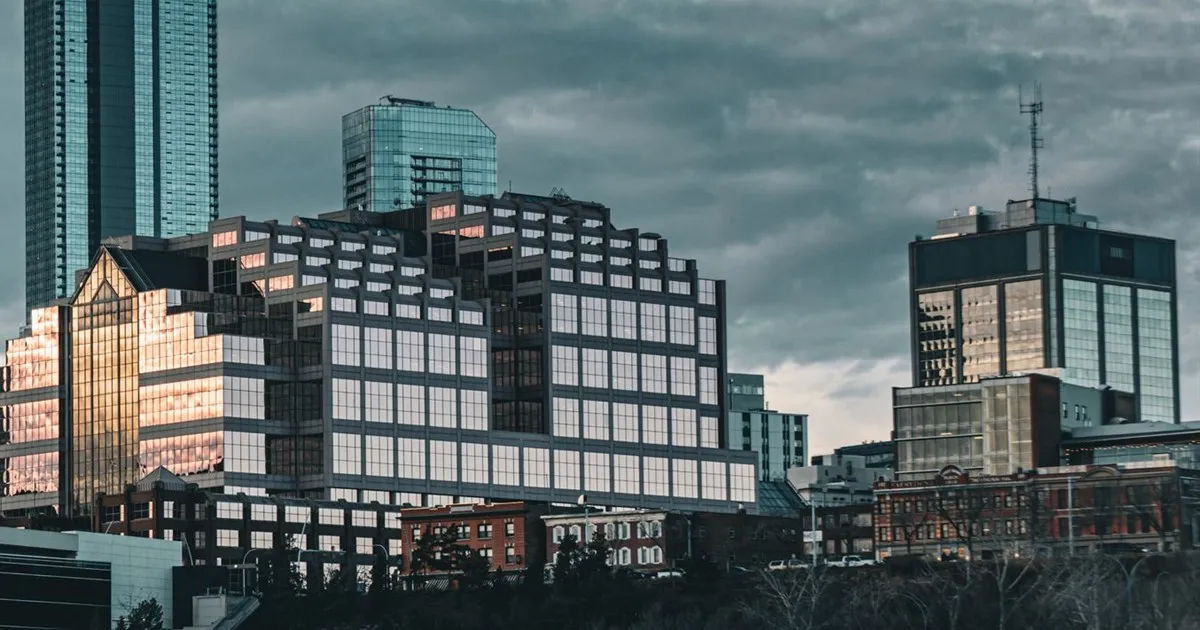 Downtown Edmonton towers above the river valley - installment loans Edmonton borrowers compare online